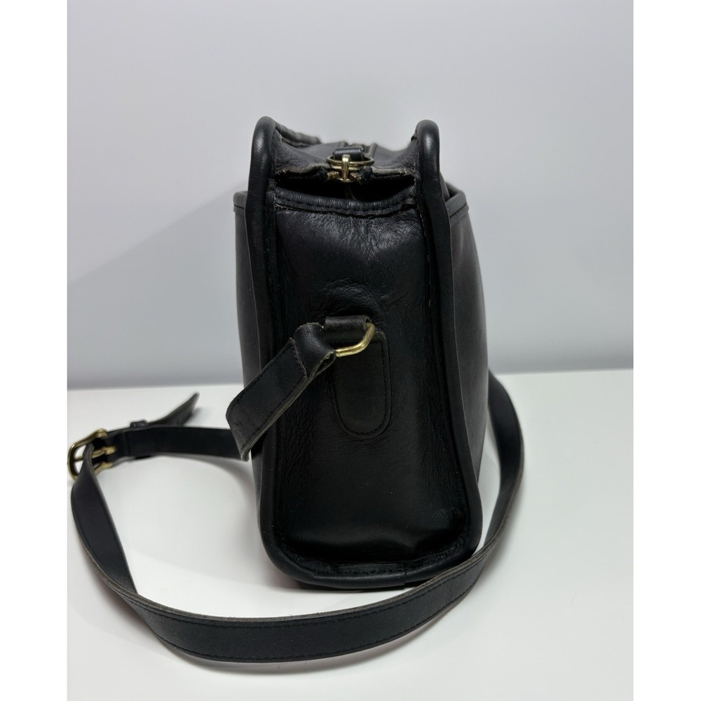 Vintage 80's Coach Swagger 9820 NYC Black Leather Crossbody‎ Shoulder Bag - Picture 5 of 15